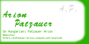 arion patzauer business card